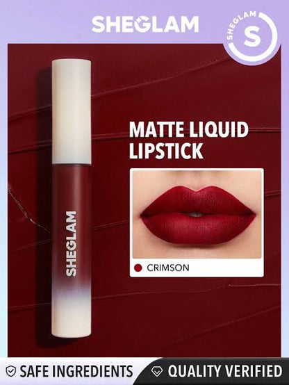 SHEGLAM Matte Allure Liquid Lipstick - Crimson