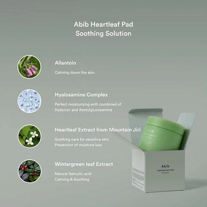 ABIB HEARTLEAF SPOT PAD CALMING TOUCH - 80 REFRESHING TONER FACE PADS