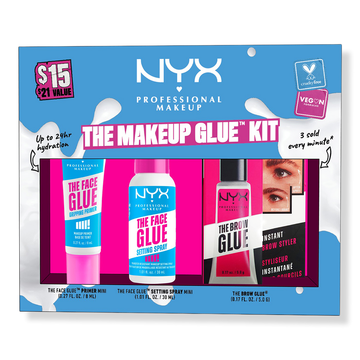 NYX makeup glue kit