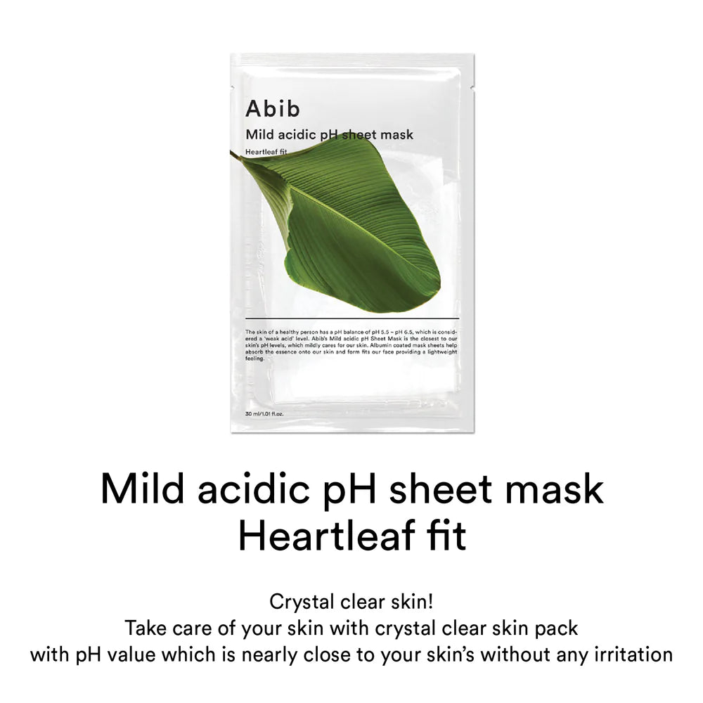 Mild acidic pH sheet mask Heartleaf Fit